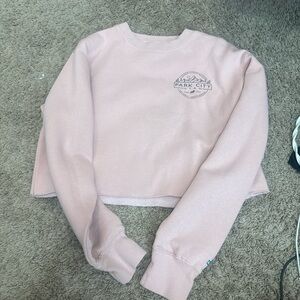 Blue 84 Park City Cropped Crewneck Sweatshirt - Blush Pink